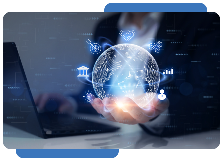 Big data, digital marketing, financial, banking and link tech concept